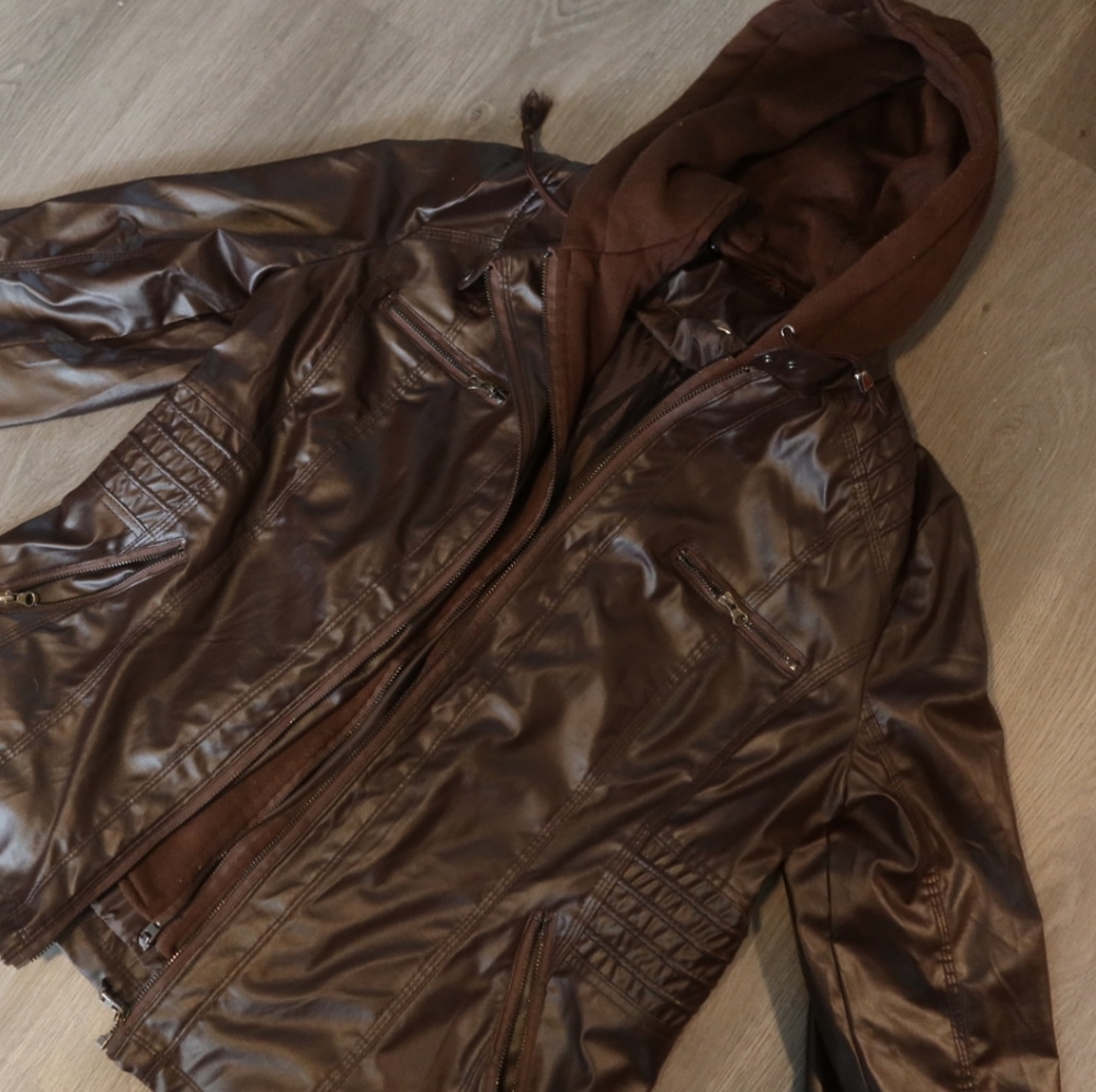 Faux leather jacket